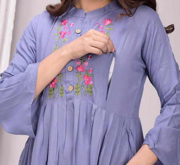 Lilly Feeding 2 Rayon Fancy Feeding Kurti Collection 